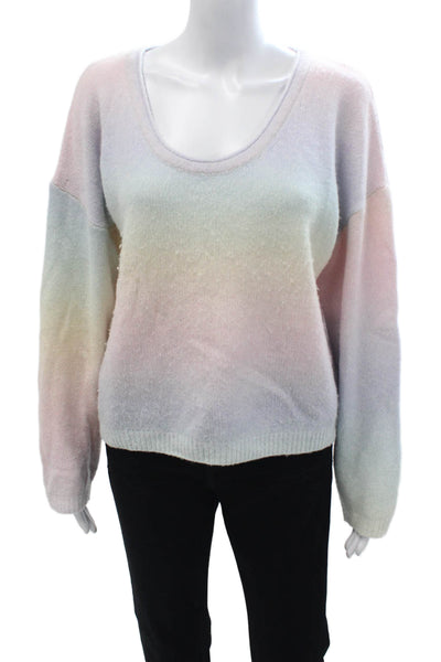 Splendid Unisex Light Blue Pullover Sweater Long Sleeve Wool Blend Size M