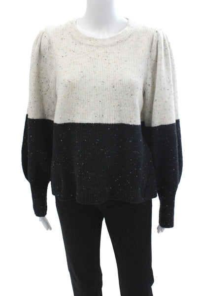 1. State Unisex Pullover Sweater Beige Crew Neck Long Sleeve Size M