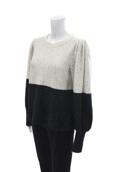 1. State Unisex Pullover Sweater Beige Crew Neck Long Sleeve Size M