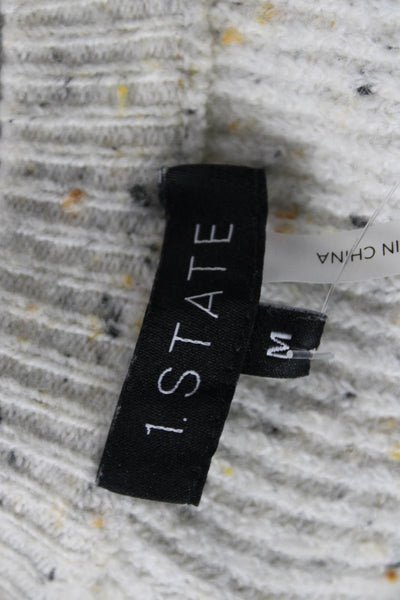 1. State Unisex Pullover Sweater Beige Crew Neck Long Sleeve Size M