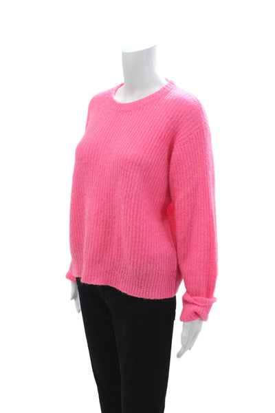 T Alexander Wang Unisex Pullover Sweater Pink Crew Neck Long Sleeve Size L