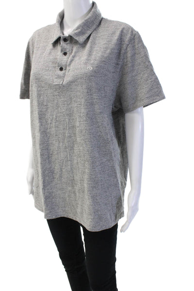 Rag & Bone Mens Collared Short Sleeve Gray Polo Big & Tall Size 2XL