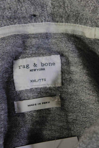 Rag & Bone Mens Collared Short Sleeve Gray Polo Big & Tall Size 2XL