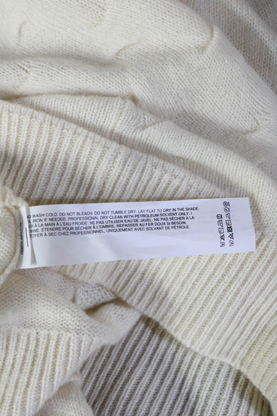 Theory Unisex White Cashmere Crew Neck Pullover Long Sleeve Size PP