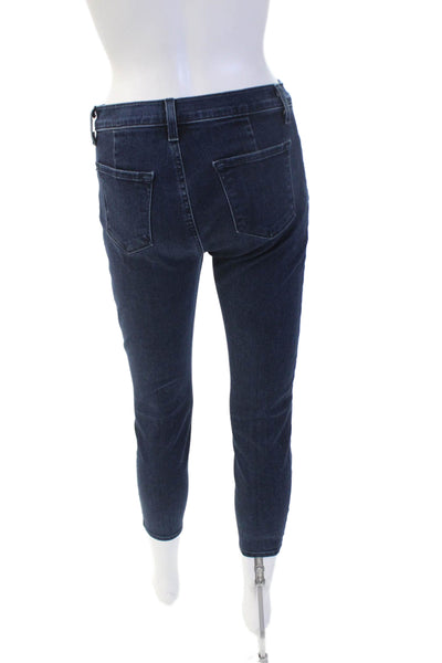 J Brand Women Ankle Cropped Skinny Dark Blue Jeans Size 27