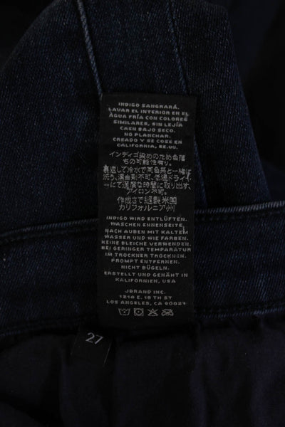 J Brand Women Ankle Cropped Skinny Dark Blue Jeans Size 27