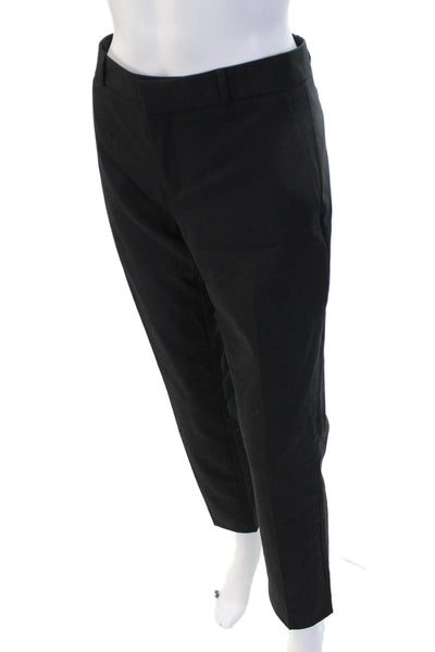 Banana Republic Women Black Ankle Dress Pants Wool Blend Hook & Eye Size 4