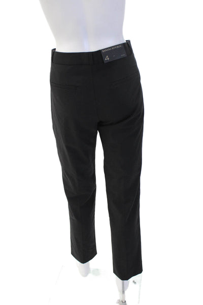 Banana Republic Women Black Ankle Dress Pants Wool Blend Hook & Eye Size 4