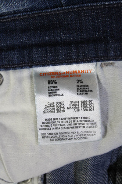 Citizens of Humanity Womens Boyfriend Cropped Jeans Dark Blue Size 27
