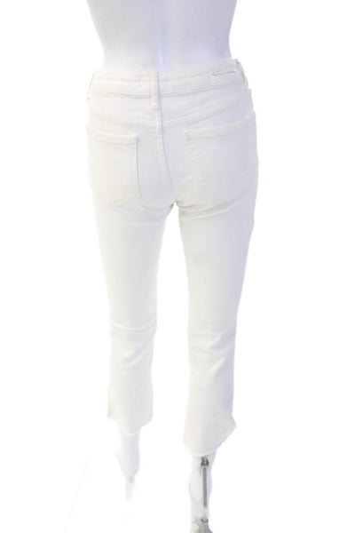 Pilcro and the Letterpress Women Skinny Cropped Jeans White Size 26