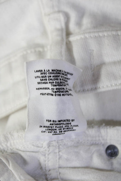 Pilcro and the Letterpress Women Skinny Cropped Jeans White Size 26