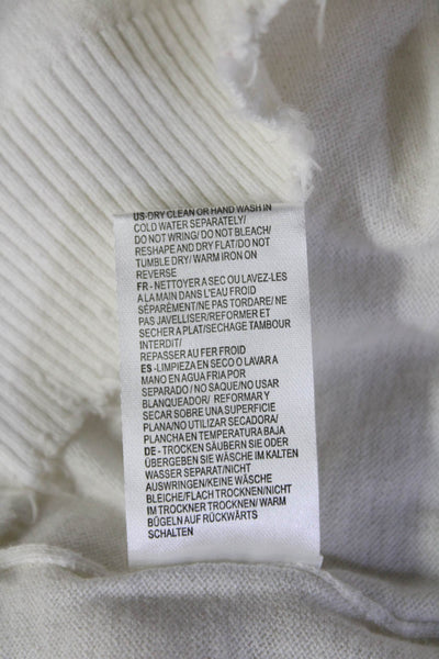 Minnie Rose Womens Pullover V-Neck Cashmere Sweater White Size XS