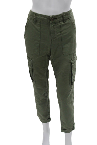G1 All Purpose Goods Mens Cropped Cargo Pants Green Cotton Size 4