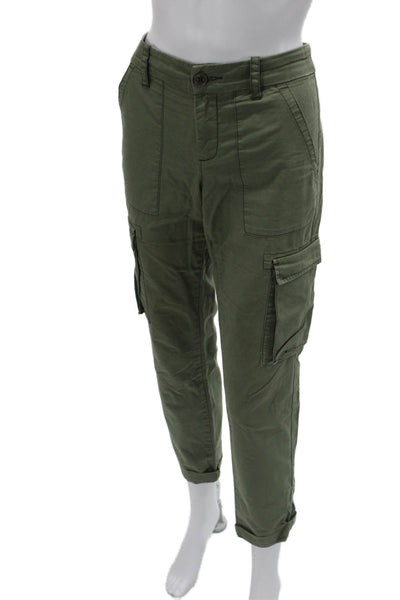 G1 All Purpose Goods Mens Cropped Cargo Pants Green Cotton Size 4