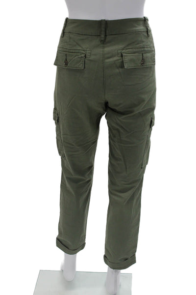 G1 All Purpose Goods Mens Cropped Cargo Pants Green Cotton Size 4
