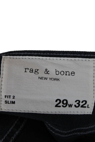 Rag & Bone Mens Dark Gray Straight Jeans Mid Rise 32 Inseam Size 29