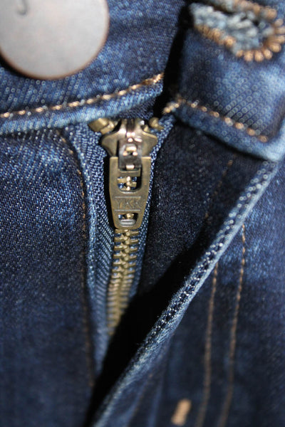 J Brand Women Straight Jeans Dark Blue Mid Rise Button Fly Size 30
