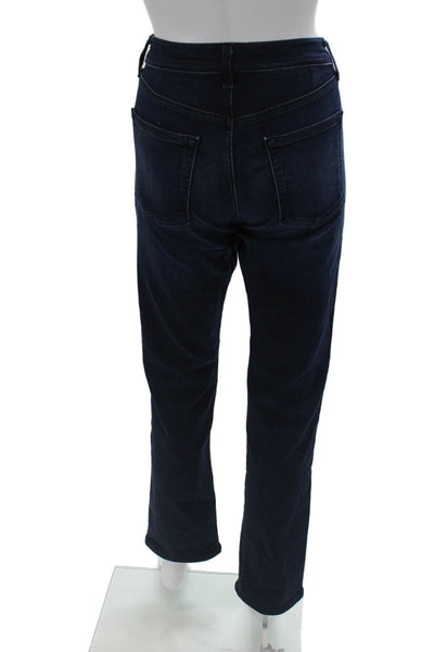 J Brand Unisex Straight Jeans Dark Blue Mid Rise Size 30