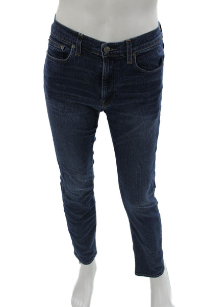J Crew Mens Skinny Tapered Dark Blue Jeans Size 30