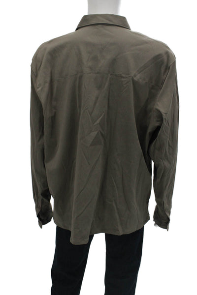 Lululemon Mens Long Sleeves Button Down Shirt Taupe Brown Size Extra Extra Large