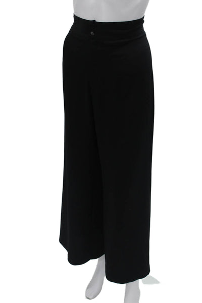 Agnes B Women Cropped Dress Pants Black Polyester Solid Size 40