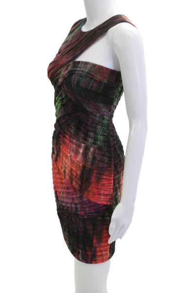BCBGMAXAZRIA Womens Black Bodycon Mini Dress Sleeveless Polyester Size XS