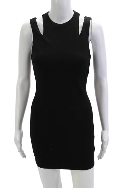 Superdown Womens Black Bodycon Mini Dress Sleeveless Crew Neck Size XS