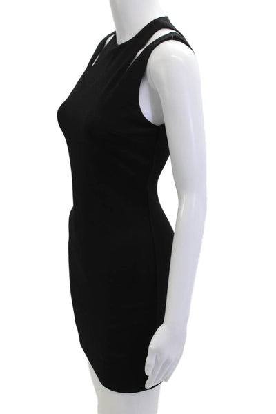 Superdown Womens Black Bodycon Mini Dress Sleeveless Crew Neck Size XS