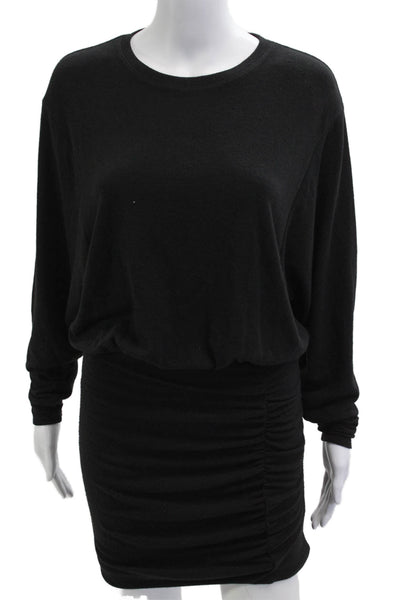 Something Navy Womens Sweater Bodycon Dress Black Long Sleeve Size XS