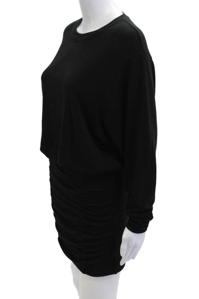 Something Navy Womens Sweater Bodycon Dress Black Long Sleeve Size XS
