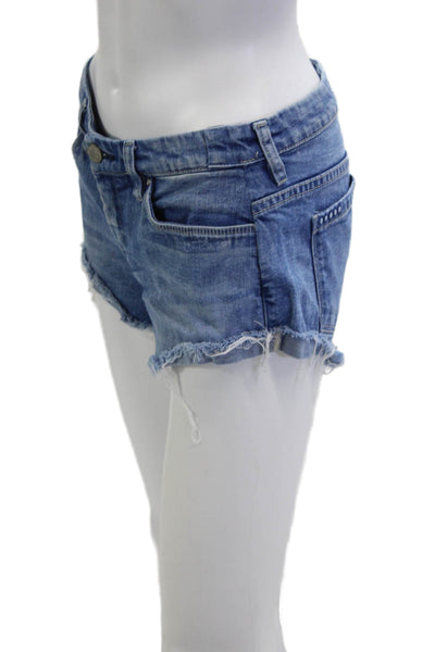 BLANKNYC Unisex Solid Blue 100% Cotton Beach Shorts Size 27