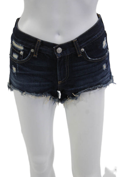 Rag & Bone Jean Unisex Dark Blue Cotton Beach Shorts Size 24
