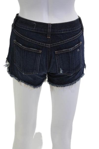 Rag & Bone Jean Unisex Dark Blue Cotton Beach Shorts Size 24