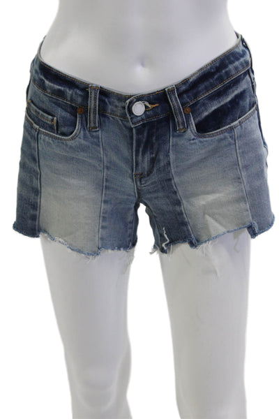 BLANKNYC Unisex Grunge Blue Cotton Button Shorts Size 24