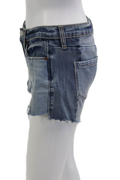 BLANKNYC Unisex Grunge Blue Cotton Button Shorts Size 24