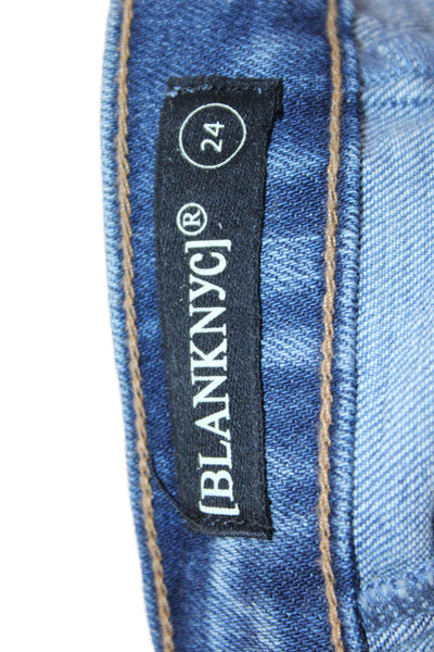 BLANKNYC Unisex Grunge Blue Cotton Button Shorts Size 24