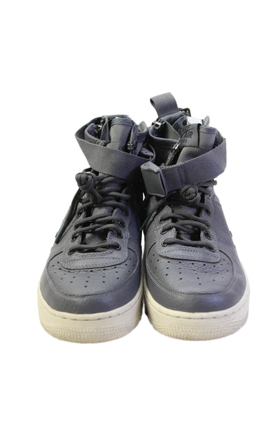 Nike Boys Air Force 1 Lace-Up Mid Casual Sneakers Dark Gray Size 7