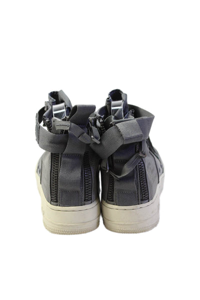 Nike Boys Air Force 1 Lace-Up Mid Casual Sneakers Dark Gray Size 7