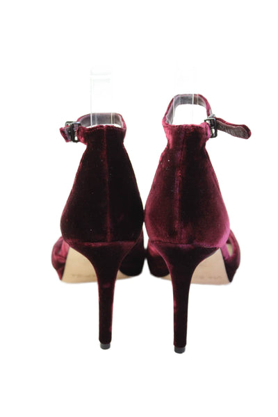 Via Spiga Womens Ankle Strap Buckled Stiletto High Heels Red Size 6.5