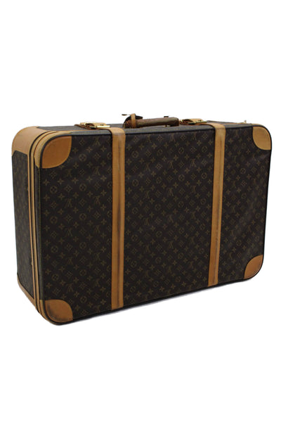 Louis Vuitton Vintage Monogram Coated Canvas Large Suitcase Brown