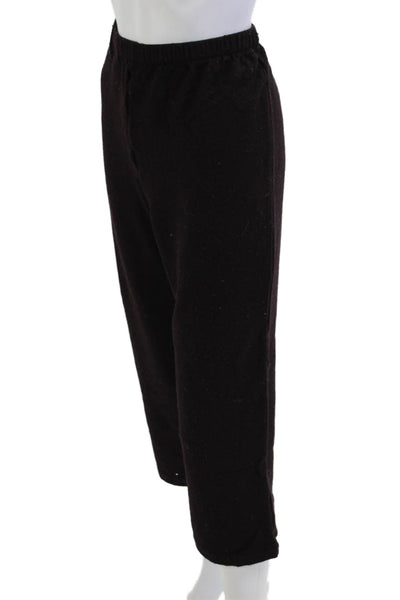 Eileen Fisher Women Cropped Wool Sweatpants Black Size M