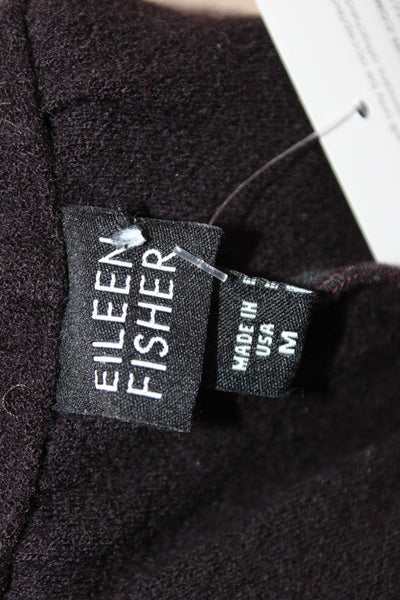 Eileen Fisher Women Cropped Wool Sweatpants Black Size M