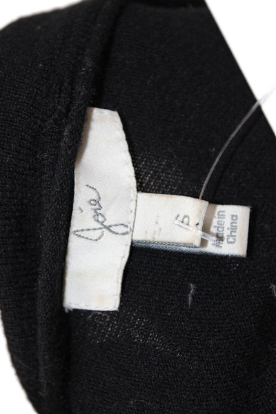 Joie Women V-Neck Tunic Sweater Black Long Sleeve Size S
