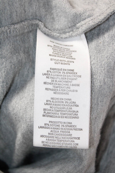 Soft Joie Women Military Jacket Gray Cotton Spandex Long Sleeve Size S
