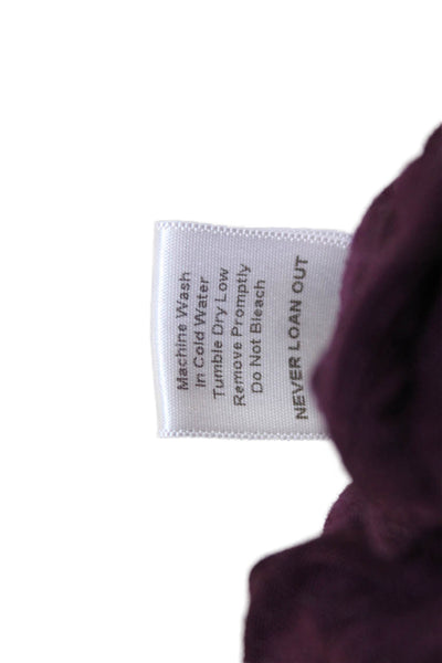 Nation LTD Women Purple Solid Boho Camisole Top 50% Cotton 50% Polyester Size 3