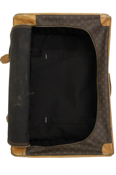 Louis Vuitton Womens Canvas Monogram Print Pullman Zippered Suitcase Brown