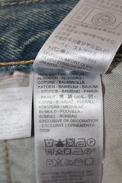 Levis Mens Straight Dark Gray Jeans 100% Cotton Button Fall 90s Size 35