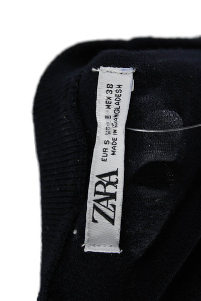 Zara Mens Classic Black Crew Neck Short Sleeve T-Shirt Size S