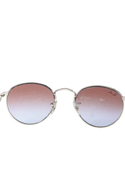 Ray-Ban Boys Junior RJ9547S Round Metal Frame Gradient Lens Sunglasses Silver