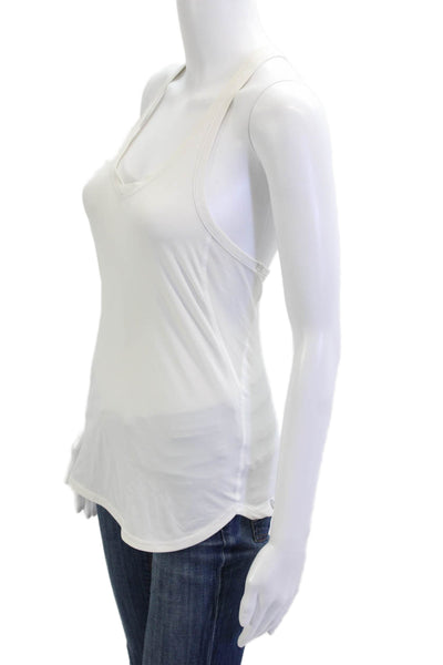 Lululemon Womens Basic V Neck Tank White Polyester Sleeveless Size 4